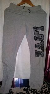 Grey and black sweatpants